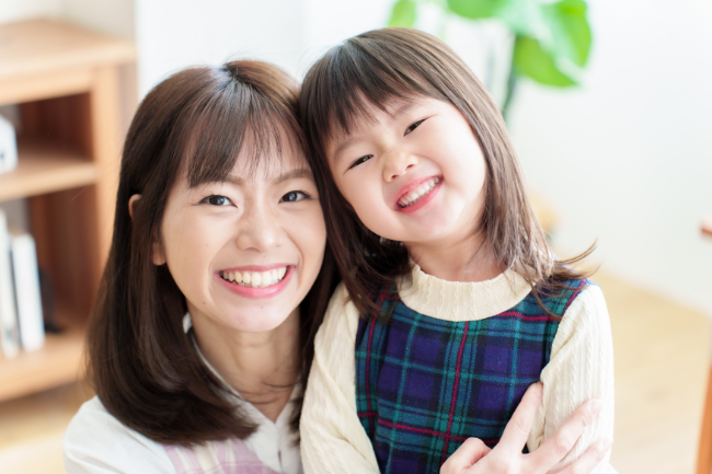 虫歯を治療して笑顔の親子